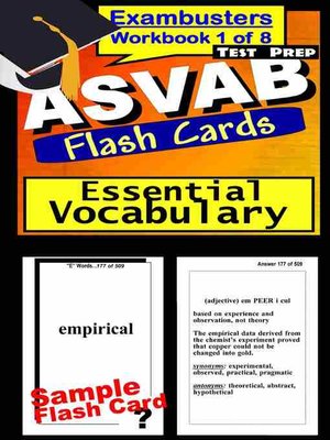 cover image of ASVAB Test Essential Vocabulary&#8212;Exambusters Flashcards&#8212;Workbook 1 of 8